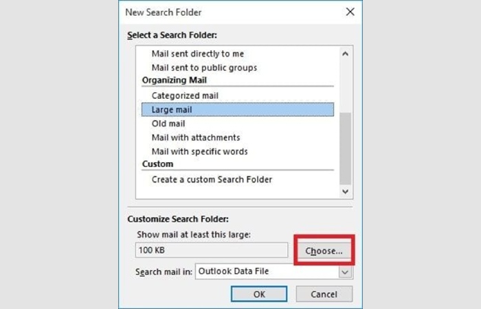 Customize Search Folder